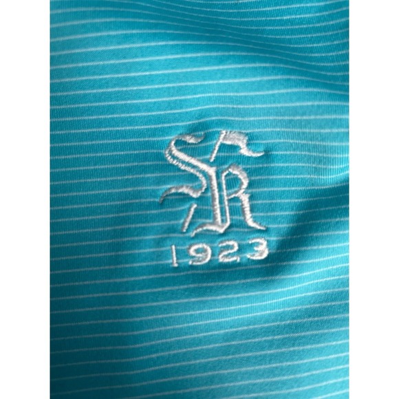 Peter Millar Summer Comfort Golf Polo Shirt Striped SR 1923 Logo Large - Picture 3 of 5
